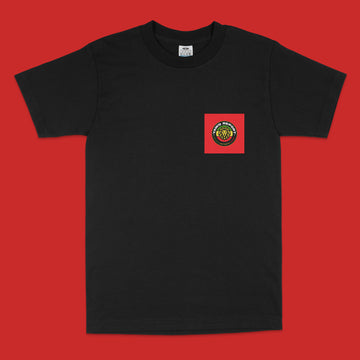 YAWD REPORT Black T-Shirt w/Red Pocket Logo