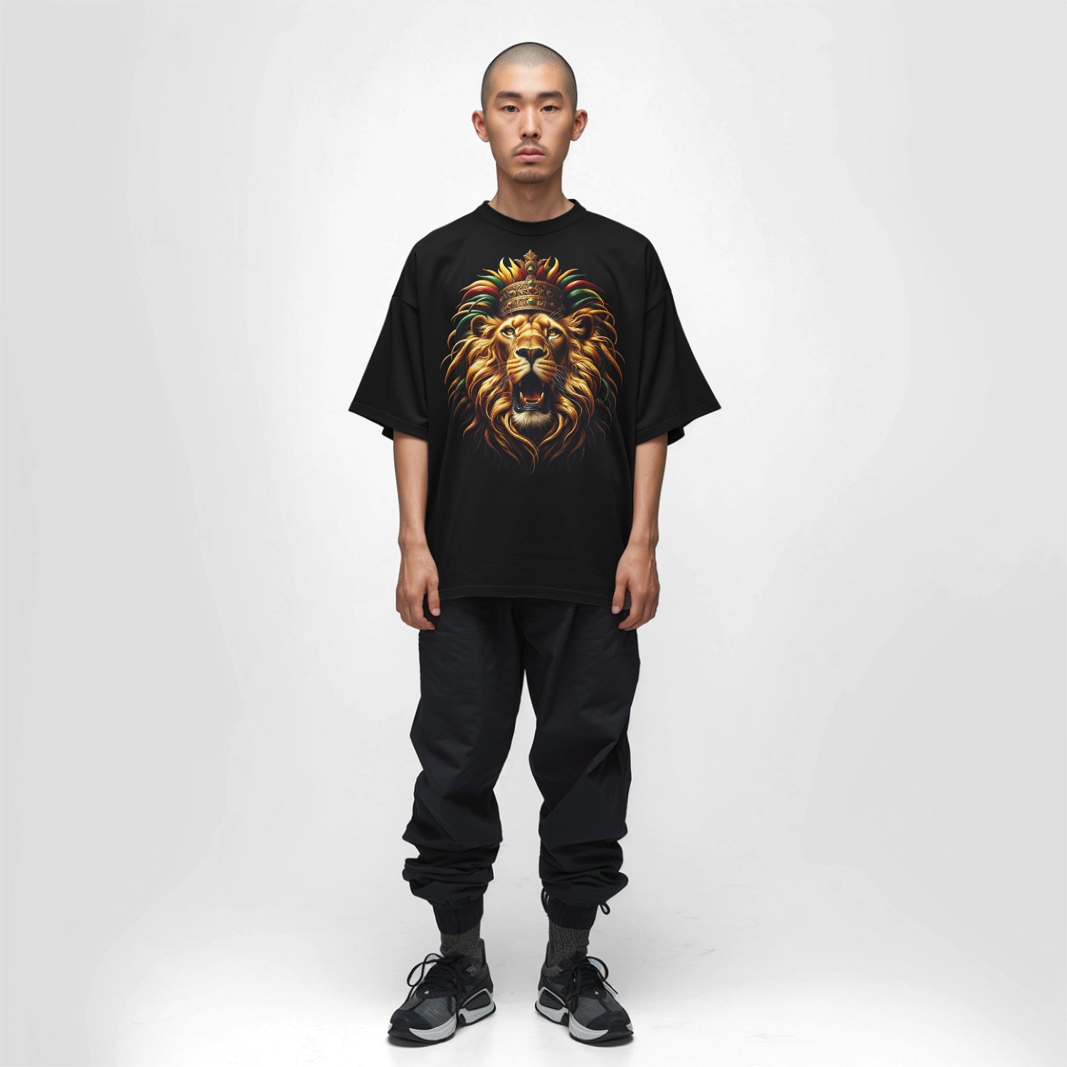 YAWD REPORT Royal Reggae Lion Graphic T-Shirt