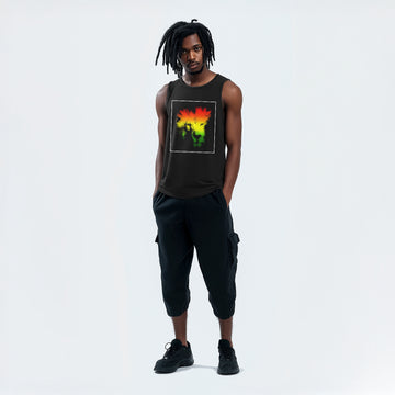 YAWD REPORT Rasta Lion Graphic Tank Top