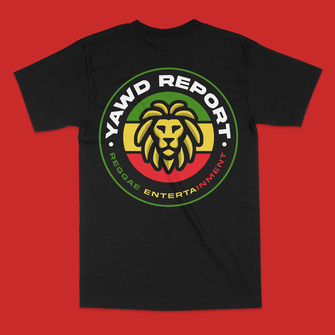 YAWD REPORT Black T-Shirt w/Red Pocket Logo