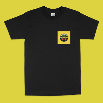 YAWD REPORT Black T-Shirt w/Yellow Pocket Logo