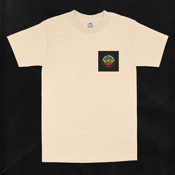 YAWD REPORT Khaki T-Shirt w/Black Pocket Logo