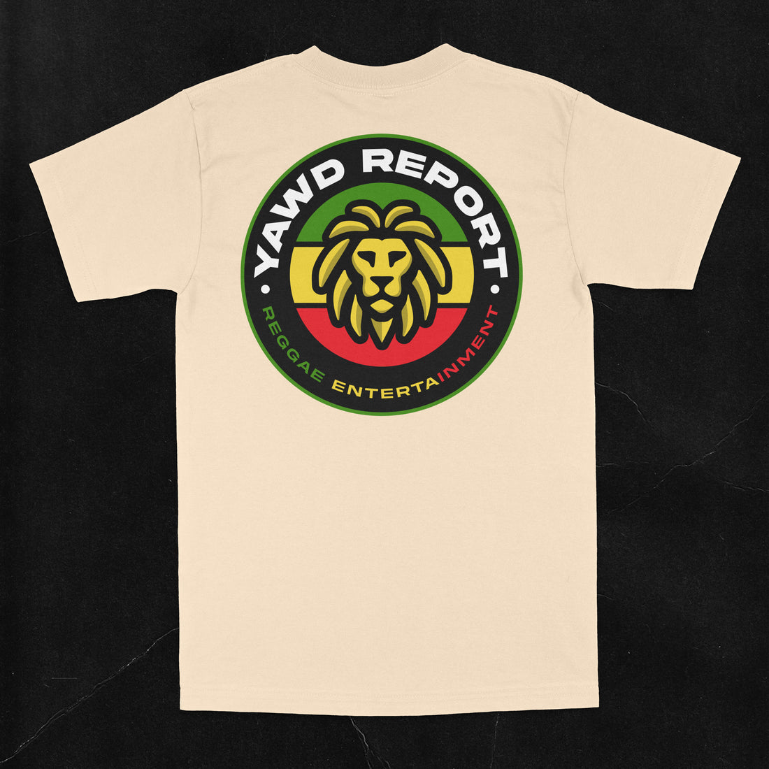 YAWD REPORT Khaki T-Shirt w/Black Pocket Logo