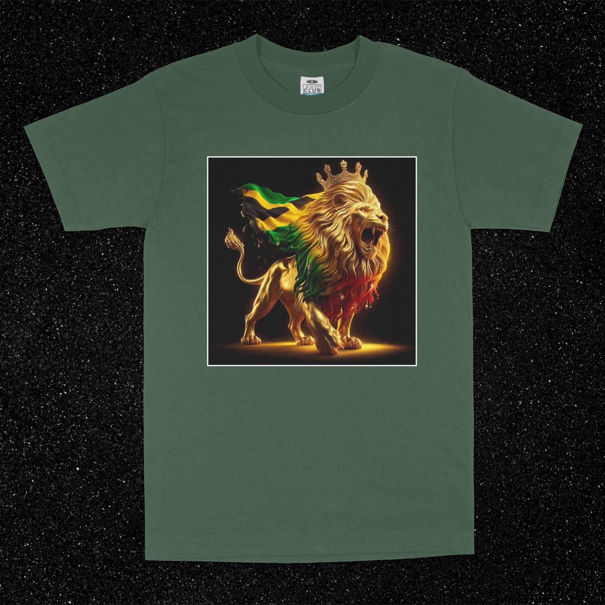 YAWD REPORT Green T-Shirt w/Rasta Lion (Limited)